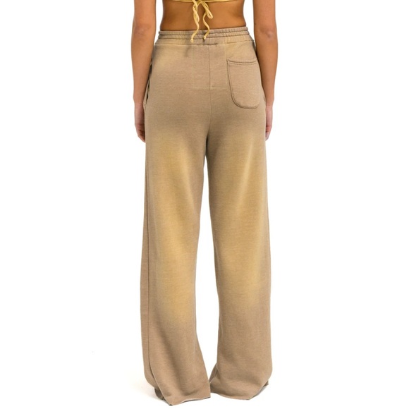 Aviator Nation Bolt Stitch Wide Leg with pockets - Faded Tan - NWT - Picture 4 of 5